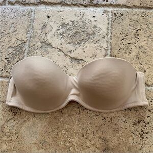 Vintage Y2K JLo Strapless Bra Nude 34B Beige